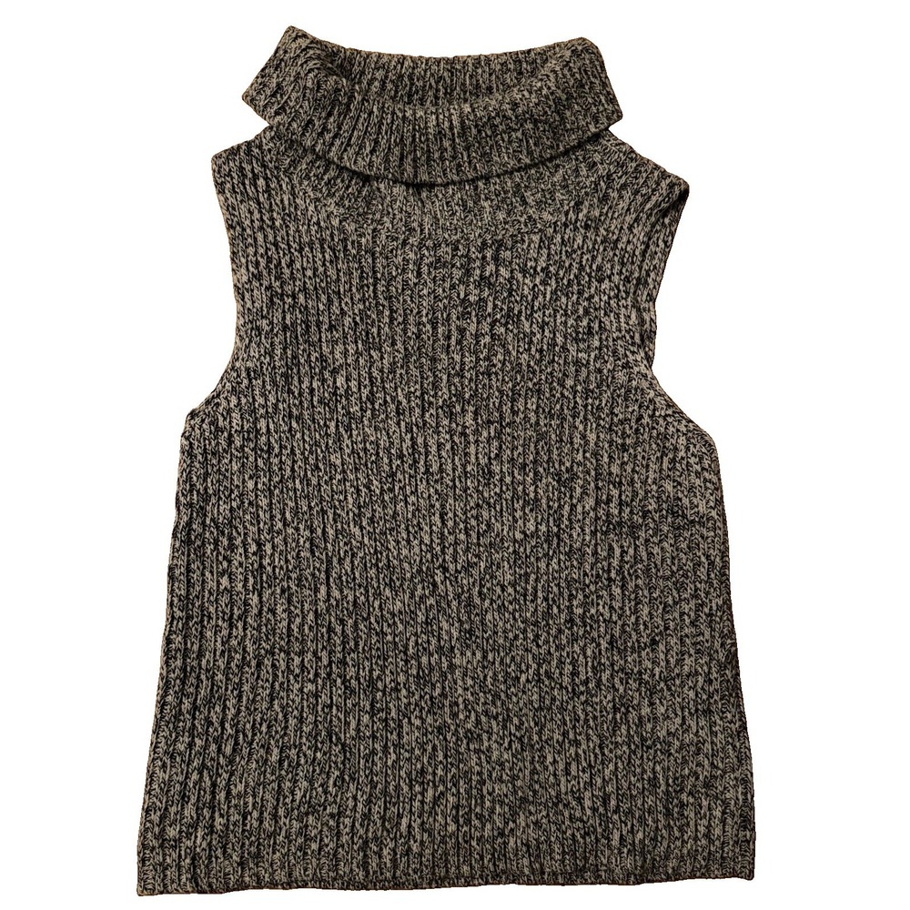 Faded Glory Women's XL 16/18 Y2K Sleeveless Turtleneck Sweater Vest Marled Knit